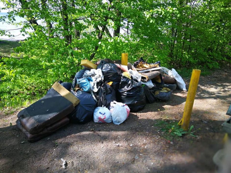 Pakaunės miškuose dygsta ne grybai, o šiukšlės: aptinka net ir apynaujų baldų