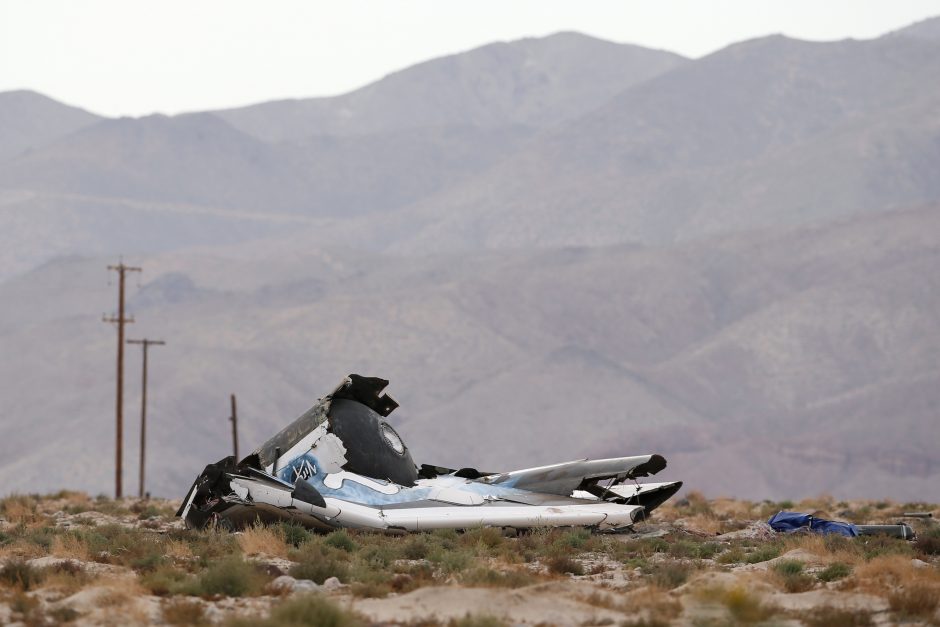 Per bandomąjį skrydį sudužo „Virgin Galactic“ erdvėlaivis