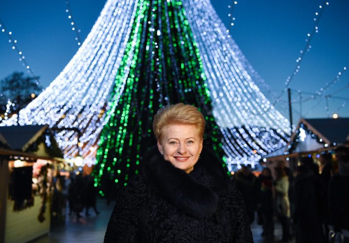 Kalėdinį traukinuką išbandė ir D. Grybauskaitė