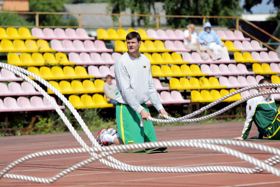 Krepšinio rinktinės treniruotė Palangoje