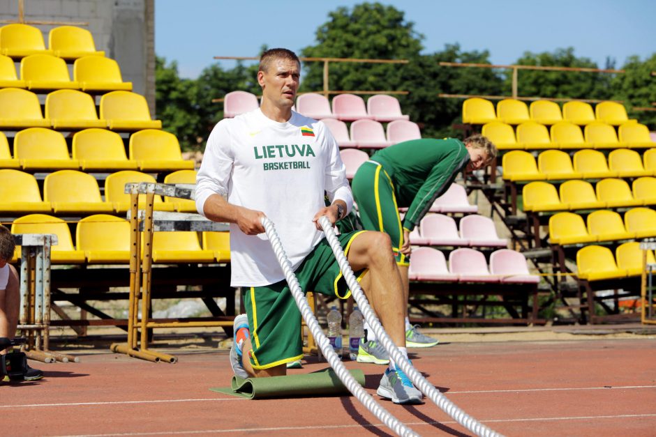 Krepšinio rinktinės treniruotė Palangoje