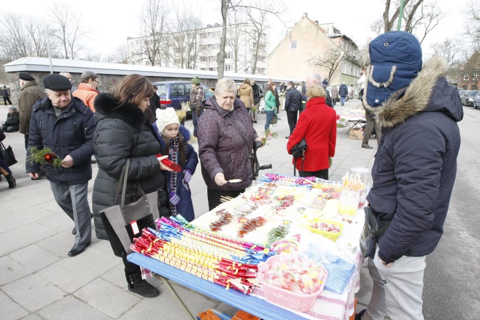 Klaipėdiečiai skubėjo į Verbų sekmadienio pamaldas