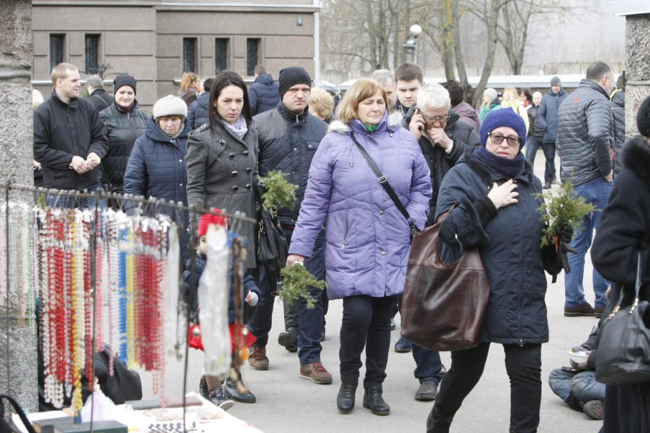 Klaipėdiečiai skubėjo į Verbų sekmadienio pamaldas