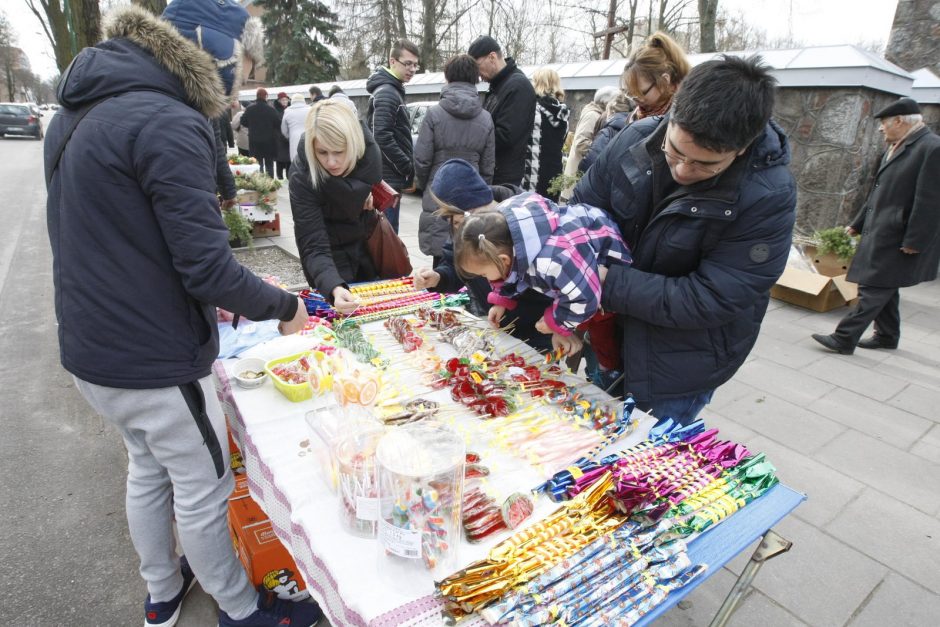 Klaipėdiečiai skubėjo į Verbų sekmadienio pamaldas