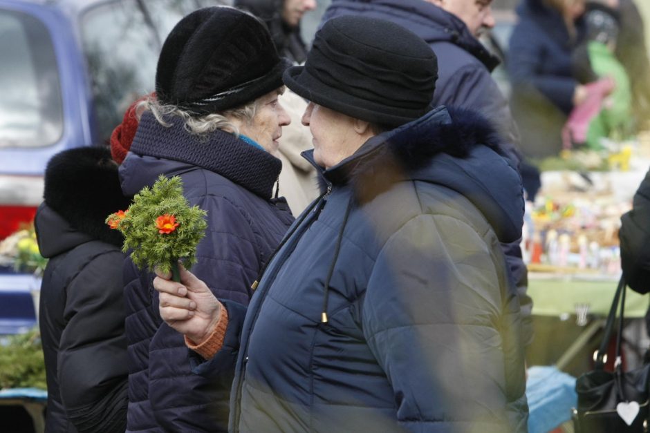 Klaipėdiečiai skubėjo į Verbų sekmadienio pamaldas