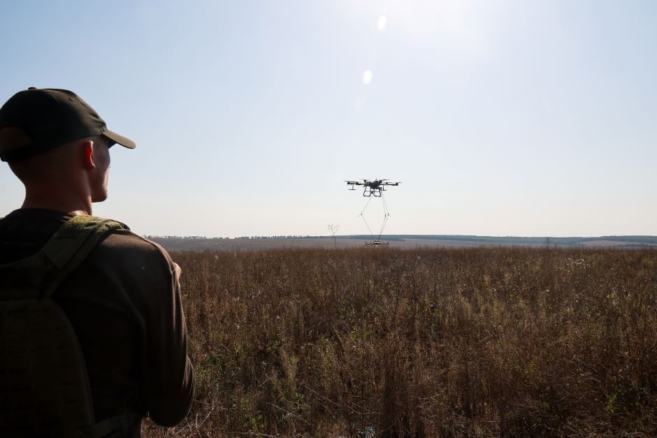 Rusų gubernatorius: virš Belgorodo srities numušti šeši dronai