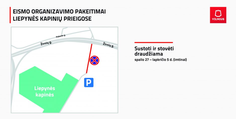 Artėjant Vėlinėms nuo penktadienio prie sostinės kapinių įvedami eismo ribojimai