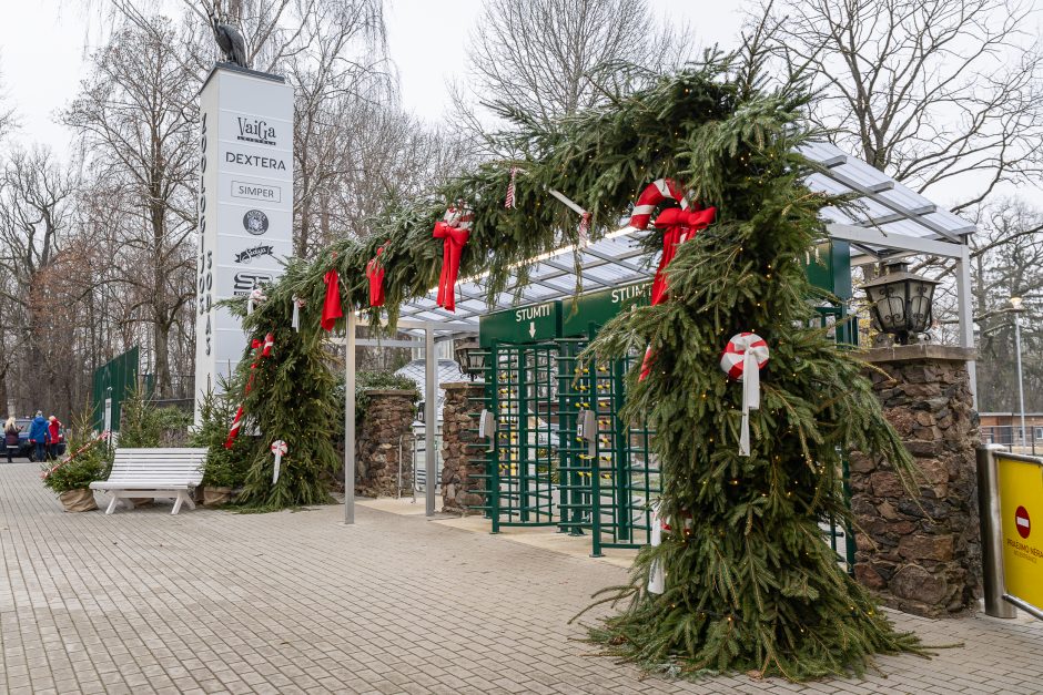 Lietuvos zoologijos sodas pasipuošė Kalėdoms: dovanų sulaukė ir gyvūnai