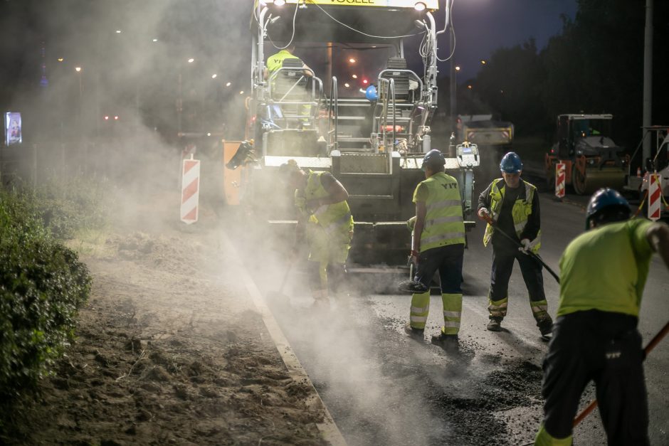 Sostinės Justiniškių gatvė tvarkoma pasitelkiant naujas technologijas