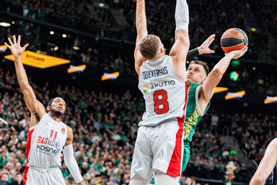 Eurolygos rungtynėse Kaune susitiko „Žalgiris“ ir Vitorijos „Baskonia“