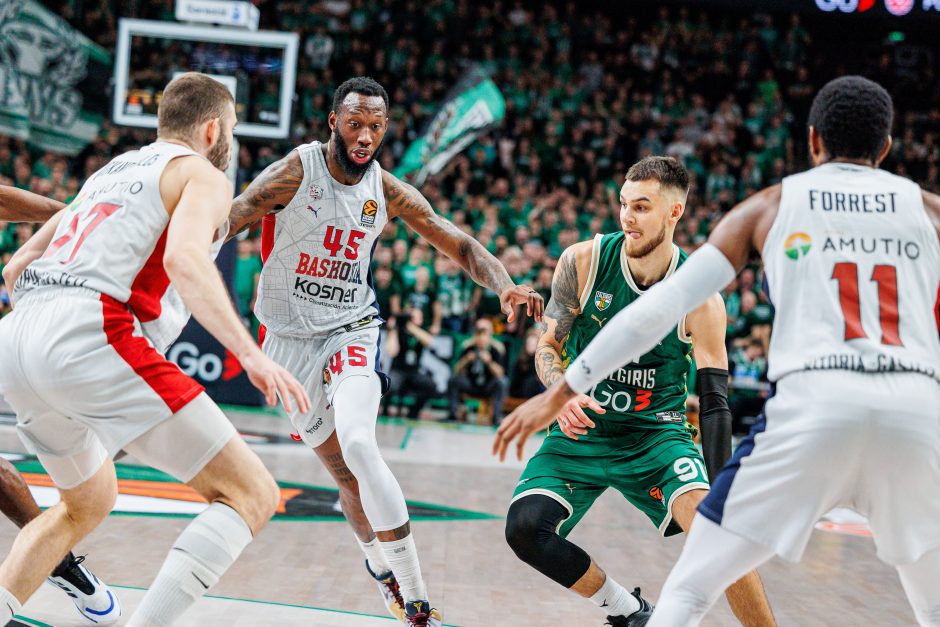 Eurolygos rungtynėse Kaune susitiko „Žalgiris“ ir Vitorijos „Baskonia“