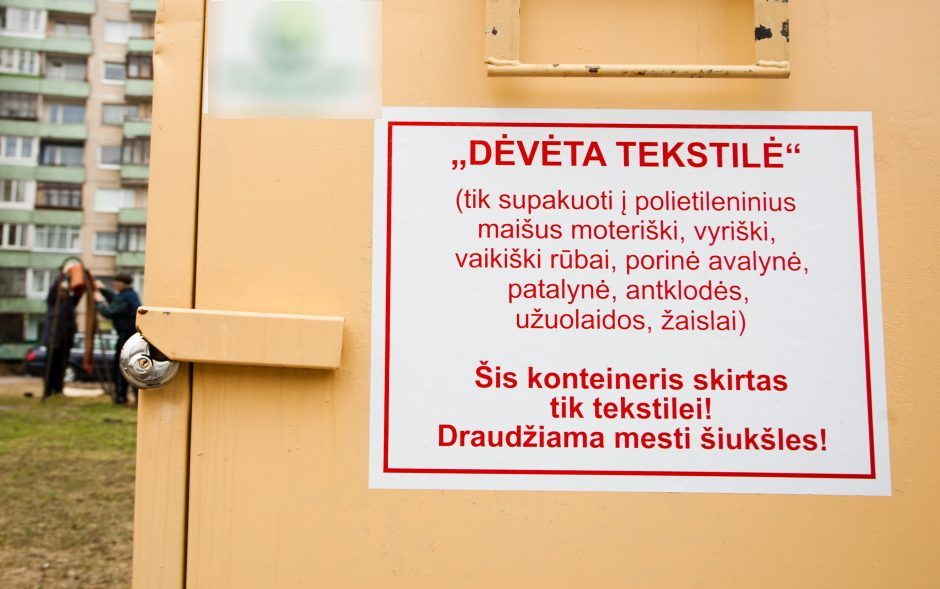 Šiaulių rajone pavogtas tekstilės surinkimo konteineris