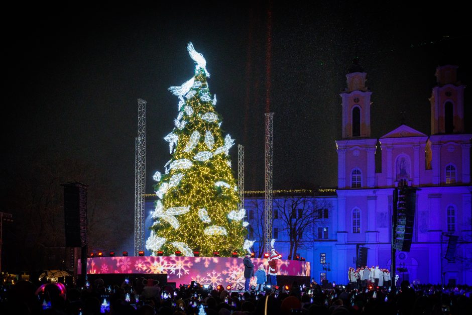 Kaune įspūdingai įžiebta Kalėdų eglė!