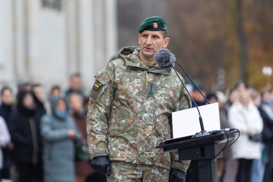 Vilniaus Katedros aikštėje prisiekė Karo akademijos pirmakursiai