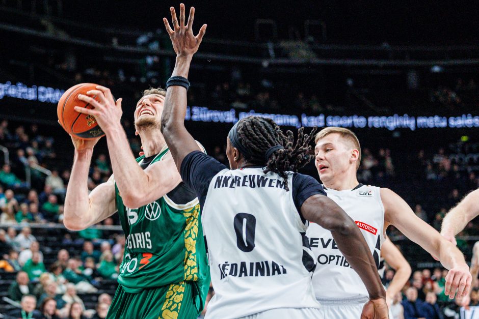 LKL rungtynėse Kaune susitiko Kauno „Žalgiris“ ir Kėdainių „Nevėžis“