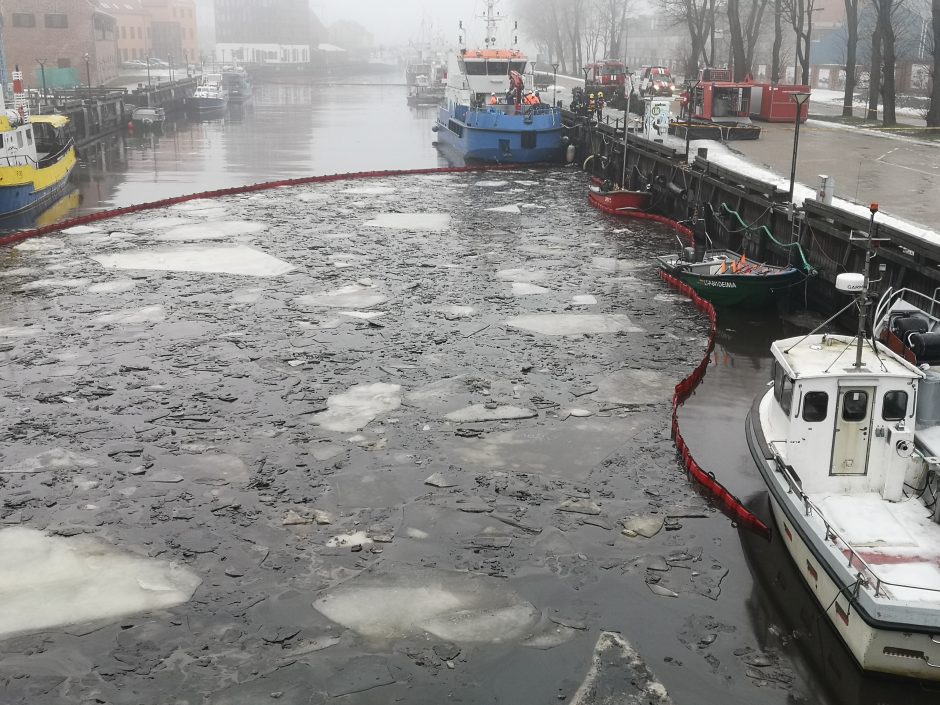 Ugniagesiai nuo ryto pluša užterštoje Danės upėje