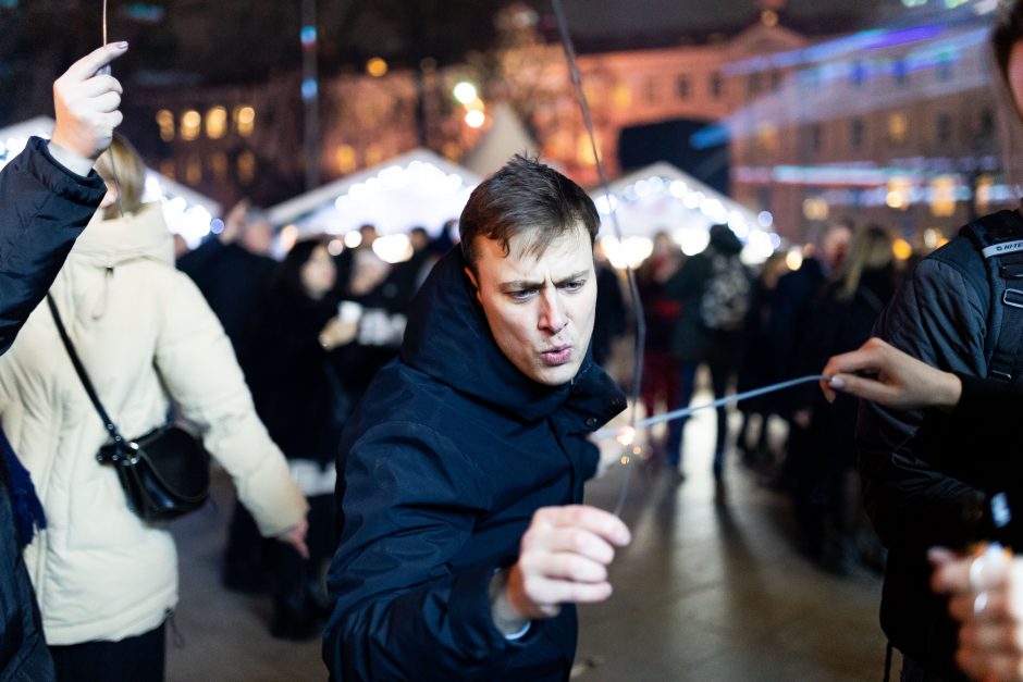 Vilnius į Naujuosius žengė su įspūdingu lazerių šou