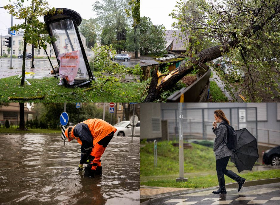 Šalį talžanti audra gyventojus paliko be elektros: nėra nepaveikto regiono 