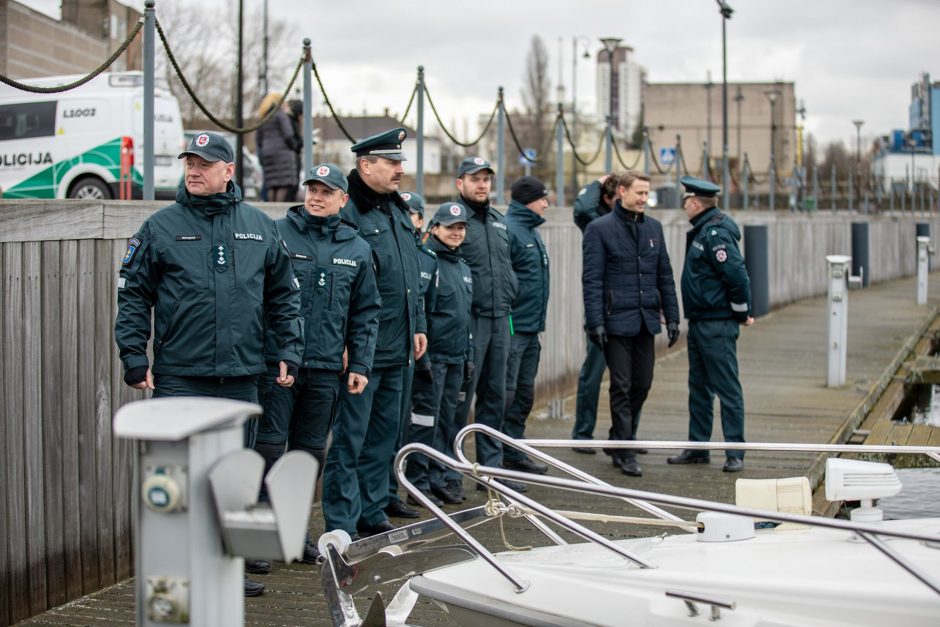 Pakrikštyti trys nauji uosto policijos laivai