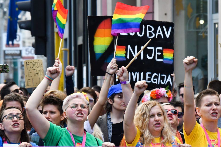 Bosnijos sostinėje surengtas pirmasis LGBT paradas