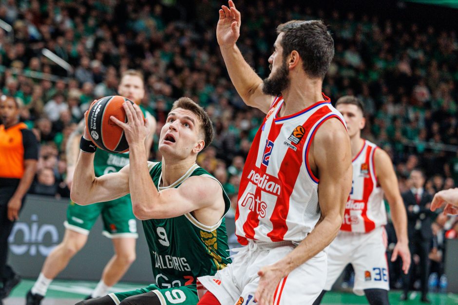 Eurolyga: Kauno „Žalgiris“ – Belgrado „Crvena Zvezda“ 86:84