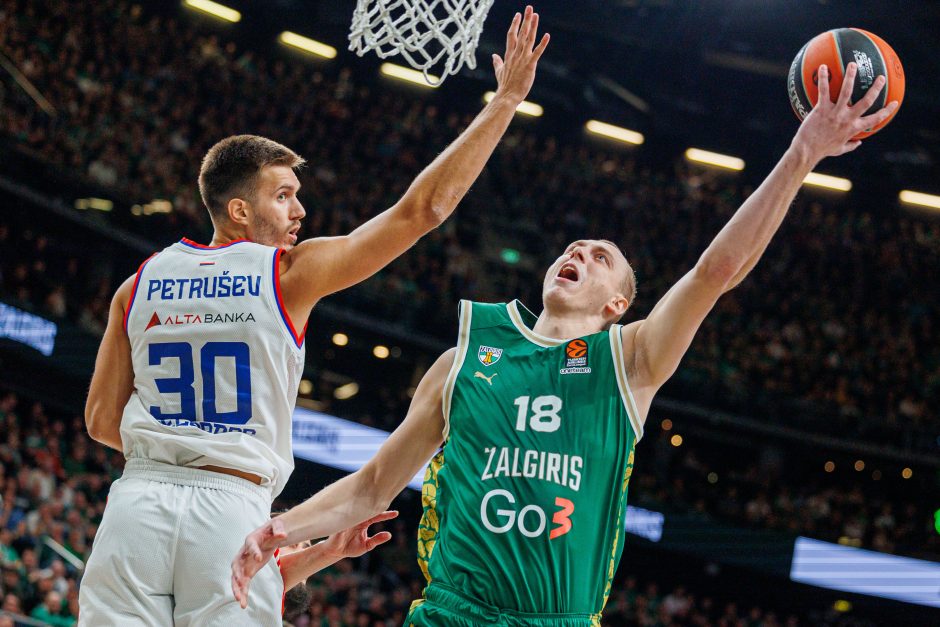 Eurolyga: Kauno „Žalgiris“ – Belgrado „Crvena Zvezda“ 86:84