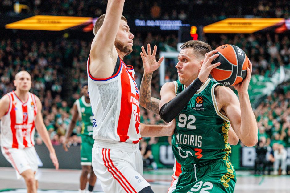 Eurolyga: Kauno „Žalgiris“ – Belgrado „Crvena Zvezda“ 86:84