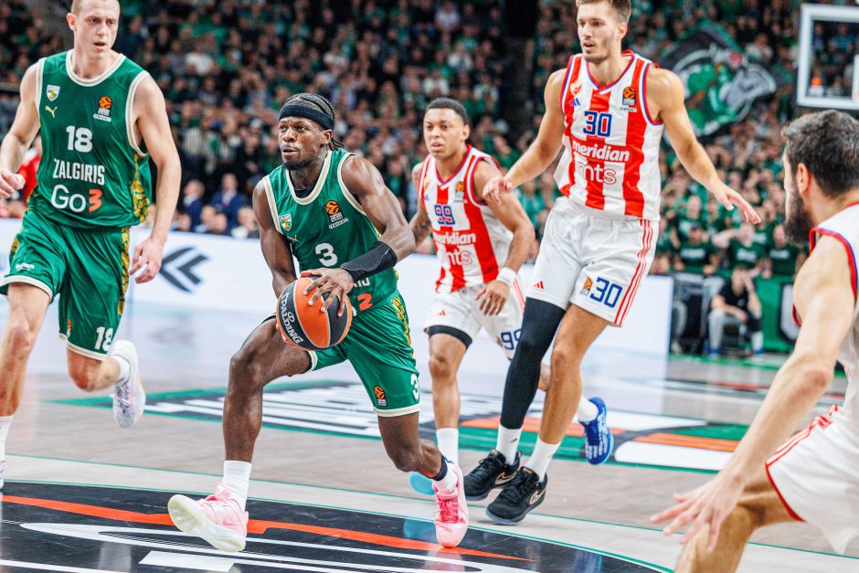 Eurolyga: Kauno „Žalgiris“ – Belgrado „Crvena Zvezda“ 86:84