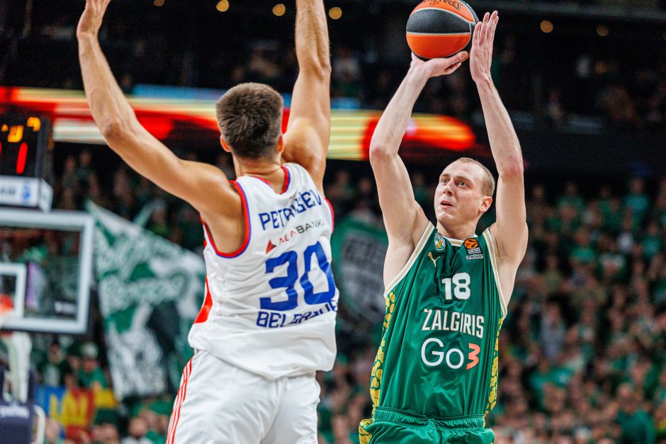 Eurolyga: Kauno „Žalgiris“ – Belgrado „Crvena Zvezda“ 86:84