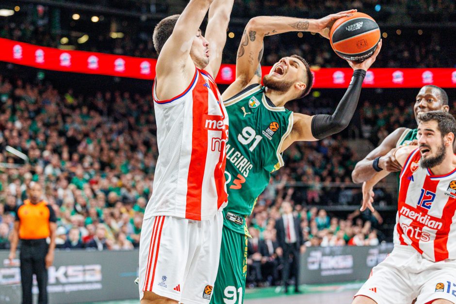 Eurolyga: Kauno „Žalgiris“ – Belgrado „Crvena Zvezda“ 86:84