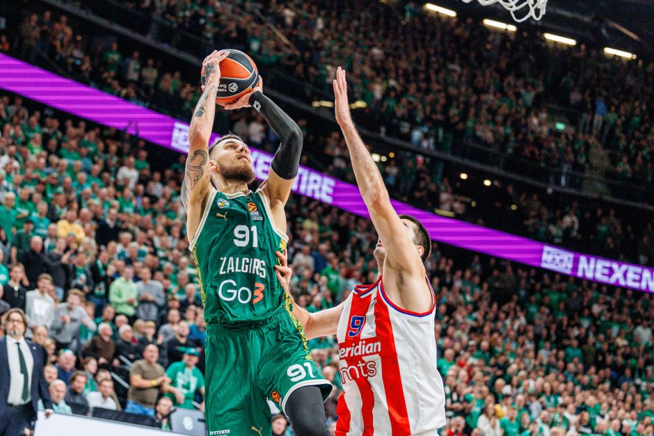 Eurolyga: Kauno „Žalgiris“ – Belgrado „Crvena Zvezda“ 86:84