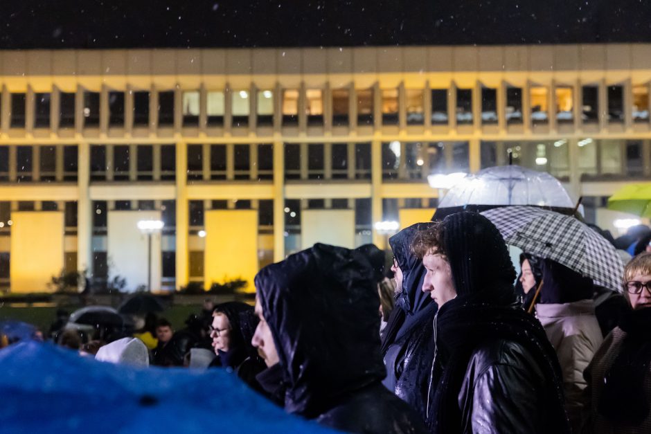 Prie Seimo protestuotojai gėdina socialdemokratus dėl koalicijos su „Nemuno aušra“