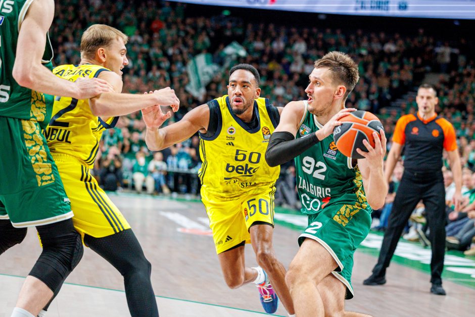 Eurolyga: Kauno „Žalgiris“ – Stambulo „Fenerbahče“ 65:72