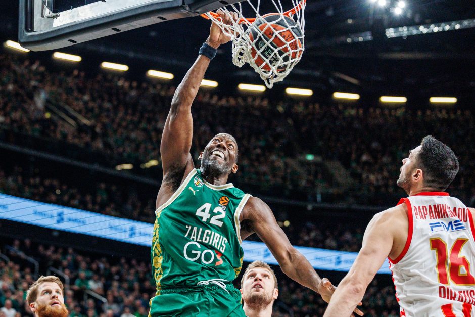 Eurolyga: Kauno „Žalgiris“ – Pirėjo „Olympiacos“ 85:92