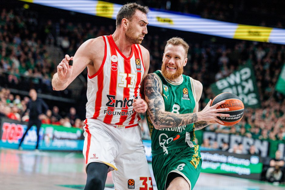 Eurolyga: Kauno „Žalgiris“ – Pirėjo „Olympiacos“ 85:92