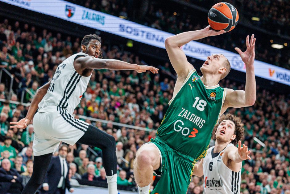 Visas rungtynes pirmavęs „Žalgiris“ įveikė „Virtus“ komandą