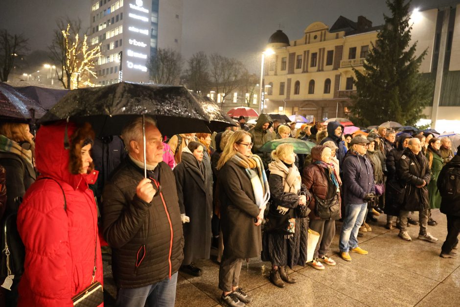 Protestuotojai Kaune: sunku suvokti, kas vyksta