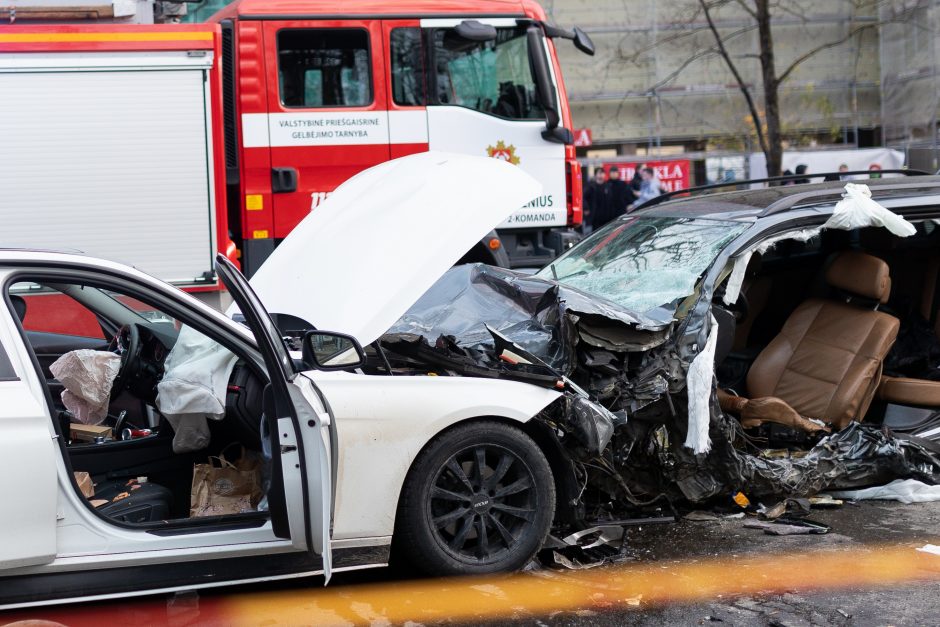 Avariją sostinės Savanorių prospekte sukėlusi moteris paguldyta į ligoninę