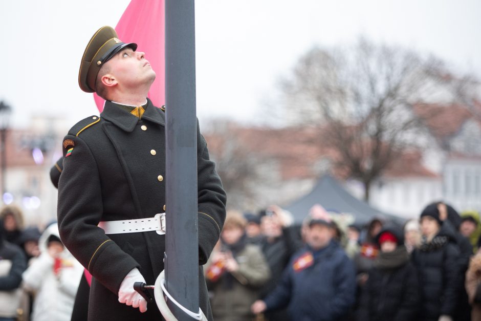 Vilniuje vyko tradicinė vėliavų pakėlimo ceremonija