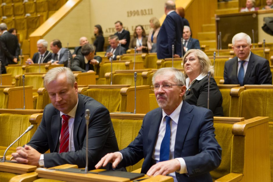 Išeidama L. Graužinienė gailėjosi, kad nepavyko sumažinti parlamentarų skaičiaus