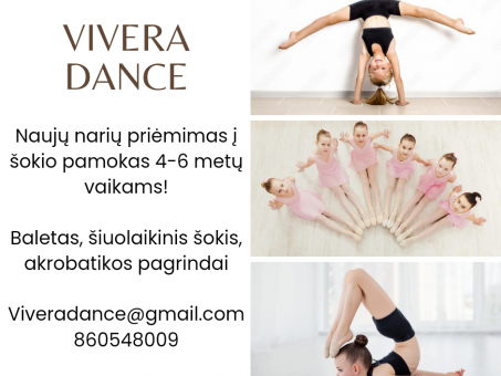 Skelbimas - Vivera Dance Šokių ir Akrobatikos Studija